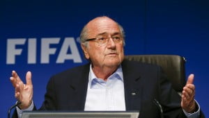 FIFA President Sepp Blatter gestures as he addresses a news conference after a meeting of the FIFA executive committee in Zurich September 26, 2014. REUTERS/Arnd Wiegmann  (SWITZERLAND - Tags: SPORT SOCCER HEADSHOT)