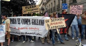 Manifestación en España en la visita de Peña Nieto