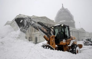 Washington cubierto por la nieve enero 2016
