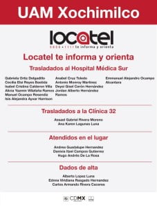 locatel informa de lesionados explosión en UAM Xochimilco