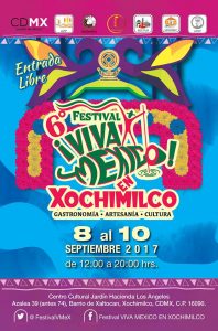 Cartel Festival Viva México en Xochimilco