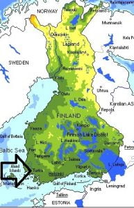 Mapa de Finlandia con División Política. Commons Wikimedia