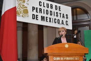 Celeste Sáenz de Miera. Club de Periodistas de México