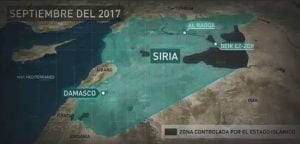 Territorio sirio controlado por Daesh en septiembre de 2017. Tomado de Actualidad RT