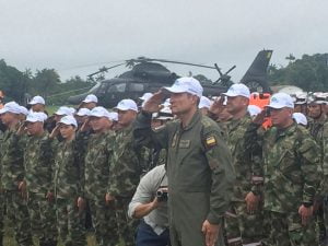 Elementos de la Fuerza Aérea de Colombia, que participan en los ejercicios AmazonLog17